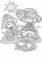 Shortcake Coloring Strawberry Pages sketch template