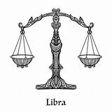 Libra Drawing Scale Balance Tattoos Line Simple Drawings Getdrawings sketch template