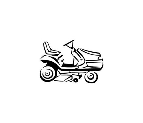 lawn tractor decal sticker riding lawn mower  cut decal