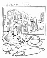 Coloring Pages Urban Sketching Color Pdf sketch template