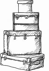 Pngkey Suitcase sketch template