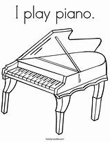 Piano Coloring Play Grand Twisty Noodle Print sketch template