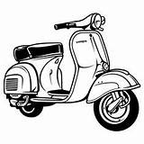 Vespa Scooter Dibujos Lukisan Colorear Vinilos Decorativos Sketsa Teleadhesivo Lambretta Objek Scooters Wandtattoo Vinilo Vespas Piaggio Motos Cikimm Decorativo Plotten sketch template