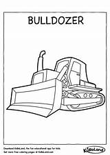 Bulldozer Coloring Kidloland Worksheets Printable sketch template