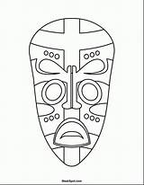 Masks Africain Masque Mascaras Afrique Africains Symmetry Masques Mascara Coloringhome Africana Aboriginal Tiki Curved Maschere Africaine Mache Masking Africans sketch template