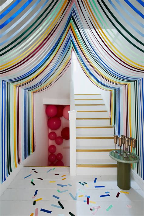 shoppable scheme  bright colourful rooms decorated   party