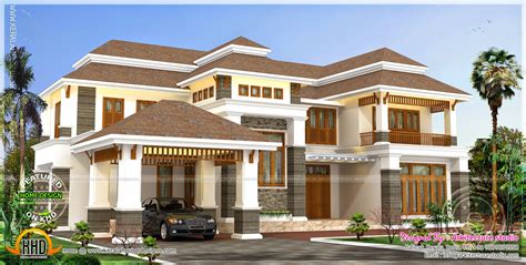square feet luxury home kerala home design  floor plans