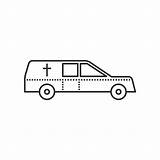 Hearse Clipart Car Cemetery Vector Illustrations Icon Clip Clipground sketch template