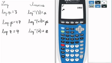 inverse logs  calculator ti  calculator logarithms youtube