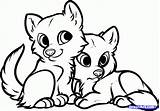 Coloring Pages Wolf Pup Pack Kids Color sketch template