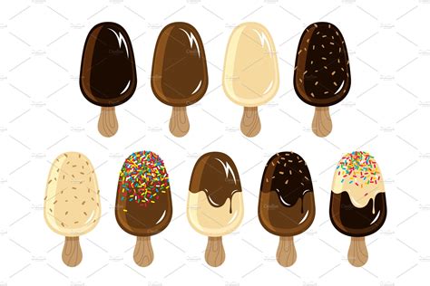 chocolate ice creams photoshop graphics ~ creative market
