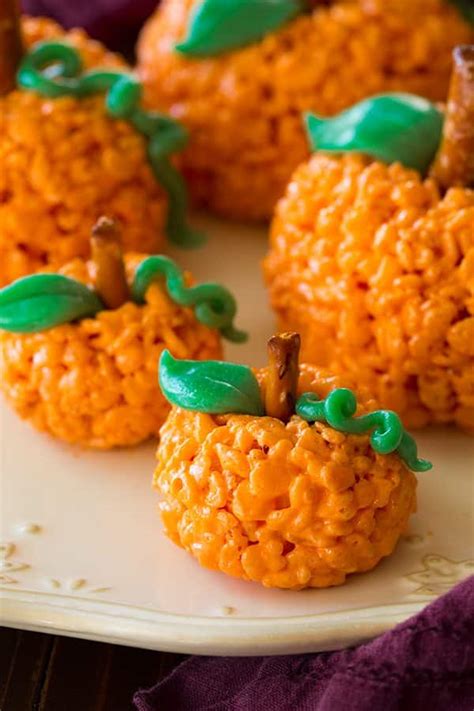 Pumpkin Rice Krispie Treats - Cooking Classy