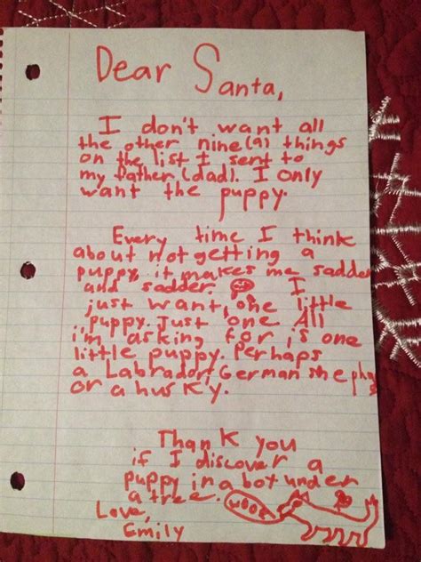 Letter To Santa Eight Year Old Tries To Emotionally Blackmail Father