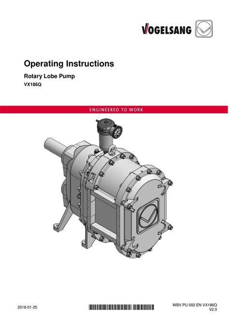 vogelsang vxq water pump operating instructions manual manualslib