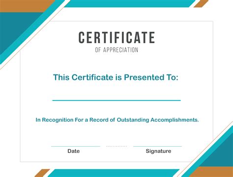 certificate  appreciation certificate
