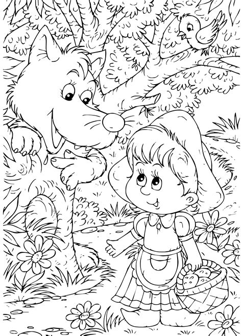 great  red riding hood coloring pages big bigger biggest