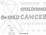 Cancer Coloring Pages Awareness Color September Crazy sketch template