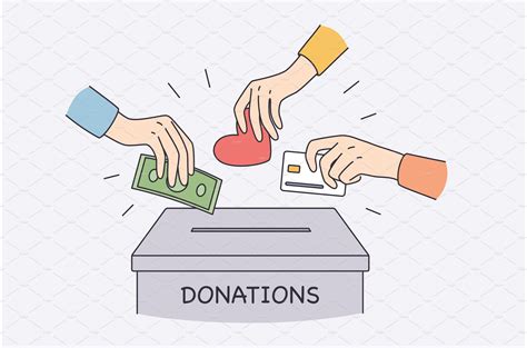 donation box  charity concept vector graphics creative market