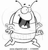 Clipart Pillbug Running Happy Cartoon Thoman Cory Outlined Coloring Vector 2021 sketch template