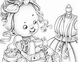 Coloring Pages Sewing Adults Cute Kids sketch template