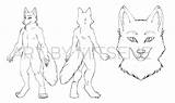 Furry Base Lineart Adoptable sketch template