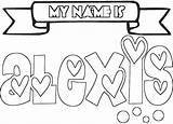 Coloring Name Pages Names Emma Alexis Printable Own Make Personalized Girls Bubble Create Letters Drawing Color Coloring4free Cool Print Getcolorings sketch template