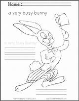 Bunny Handwriting Squeeze sketch template