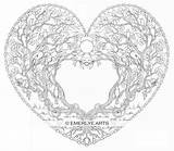 Pyrography Coloring Pages Heart sketch template