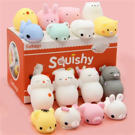 mochi squishy toys satkago  pcs mini squishies mochi animals stress toys ebay