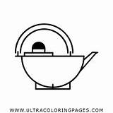 Kettle Coloring sketch template