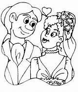 Colorear Novios Pareja Spose Brautpaar Sposa Malvorlagen Persone Kategorien sketch template