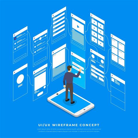 Ux Ui Flowchart Mock Ups Mobile Application Concept