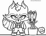 Coloring Rocket Groot Baby Pages Sheet Marvel Drawing Christmas Avengers Color Team Easy Muffin Rena Little Print Printable Getdrawings Superhero sketch template
