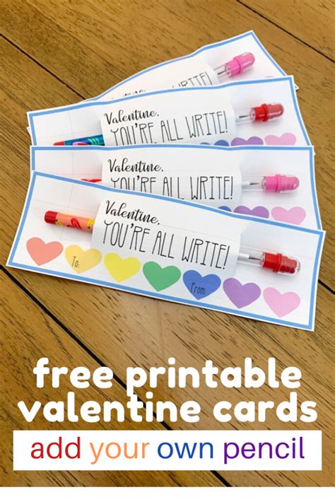 printable pencil valentines day cards   target