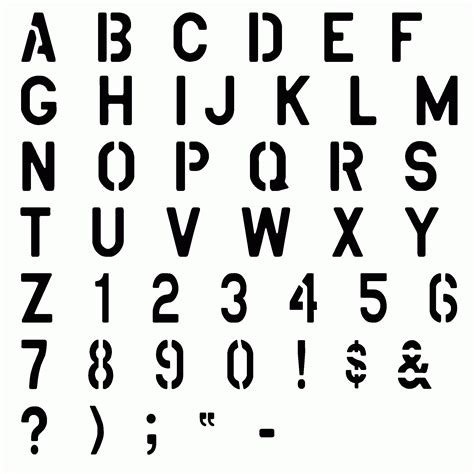 printable font stencils  images  collection page