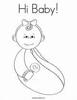 Coloring Pages Baby Newborn Girl Popular sketch template