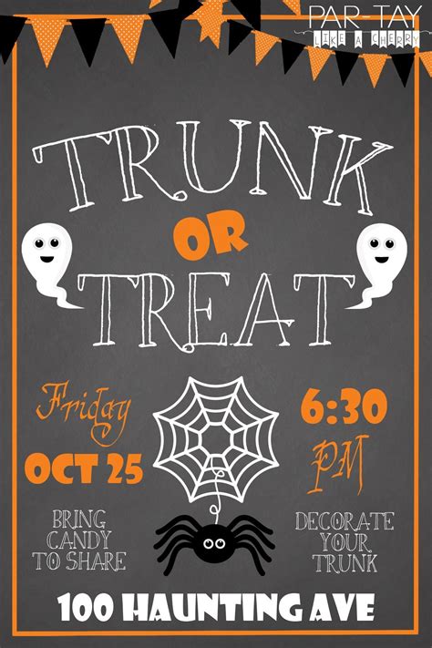 trunk  treat flyer party   cherry