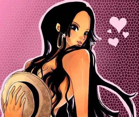 rule 34 1girls artist request black hair boa hancock breasts censored