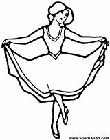 Coloring Dancing Dance Pages Lady Sheets Girl Ballet Square Ballerina Sherriallen Gif Drawings Template 2kb sketch template