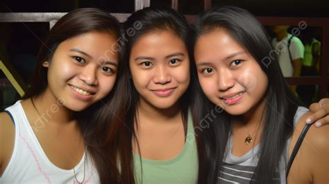 Fondo Tres Chicas Filipinas Mayores En Fotos Grupales Fondo Peinis