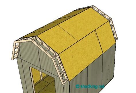 shed roof gambrel   build  shed shed roof