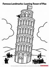 Pisa Leaning Torre Colouring Printable Inclinada Monument Child Stroll Historic Through Around Buongiorno Teach Scholastic sketch template