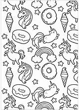 Unicorn Coloring Detailed Pages Donuts Pusheen Getcolorings Printable sketch template