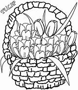 Basket Flower Pages Colouring Coloring Getcolorings Printable Color sketch template