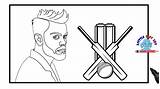 Virat Kohli Cricket Coloring Drawing Pages Cup Drawings Choose Board sketch template