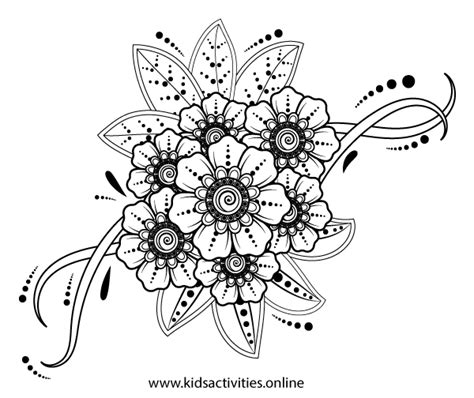 spring flowers coloring pages  adults printable kids activities
