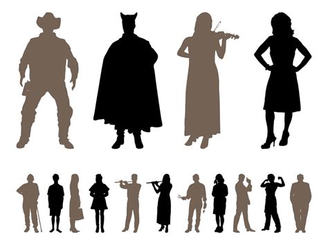 People Silhouettes Designs Pack Vector Art And Graphics