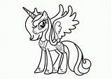 Coloring Pages Moon Nightmare Pony Little Popular Luna sketch template