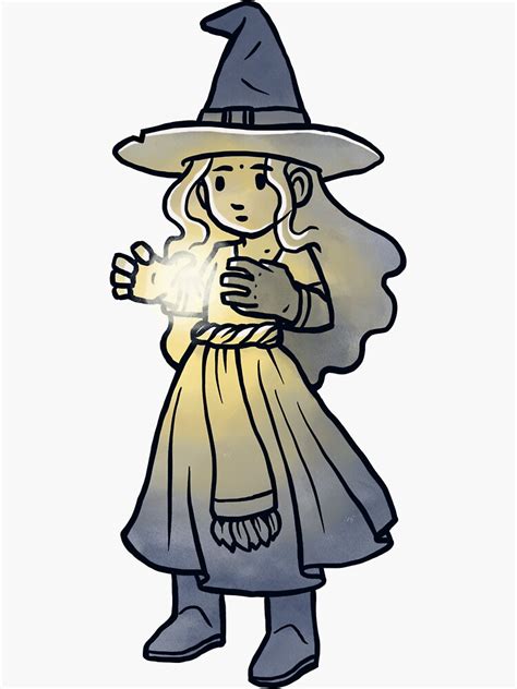 Witch Casting Spell Sticker By Sabinesworld Redbubble