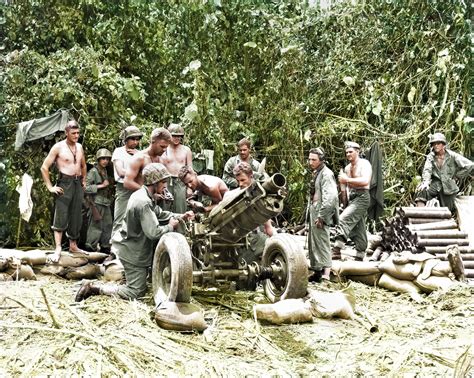 incredible images capture  brutal plight   troops facing japanese soldiers  wwii battle